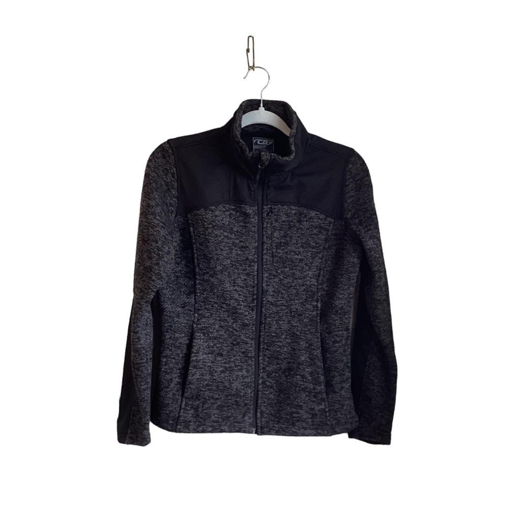 CB Women’s Black/Gray Full Zip Long Sleeve Lightweight Jacket.  Size MP